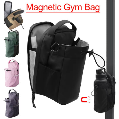 Magnetic Gym Sling Bag Water Bottle & Phone Holder Waterproof Crossbody Bag for Outdoor Sports Travel Fitness Accessories